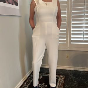 BCBG MaxAzria Charlize Jumpsuit Size 12 Off White